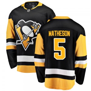 Mike Matheson Pittsburgh Penguins Fanatics Branded Breakaway Black Home Jersey