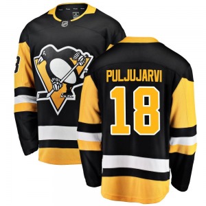 Jesse Puljujarvi Pittsburgh Penguins Fanatics Branded Breakaway Black Home Jersey