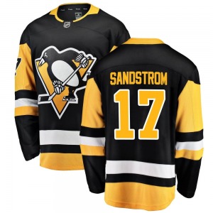 Tomas Sandstrom Pittsburgh Penguins Fanatics Branded Breakaway Black Home Jersey