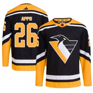 Youth Syl Apps Pittsburgh Penguins Adidas Authentic Black Reverse Retro 2.0 Jersey