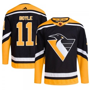 Youth Brian Boyle Pittsburgh Penguins Adidas Authentic Black Reverse Retro 2.0 Jersey