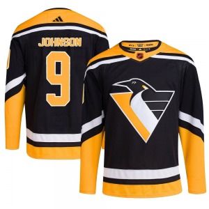 Youth Mark Johnson Pittsburgh Penguins Adidas Authentic Black Reverse Retro 2.0 Jersey