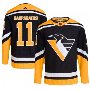 Youth Darius Kasparaitis Pittsburgh Penguins Adidas Authentic Black Reverse Retro 2.0 Jersey