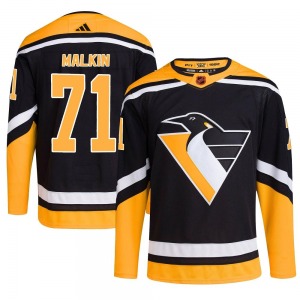 Youth Evgeni Malkin Pittsburgh Penguins Adidas Authentic Black Reverse Retro 2.0 Jersey