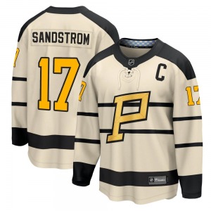 Youth Tomas Sandstrom Pittsburgh Penguins Fanatics Branded Cream 2023 Winter Classic Jersey