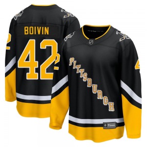Leo Boivin Pittsburgh Penguins Fanatics Branded Premier Black 2021/22 Alternate Breakaway Player Jersey