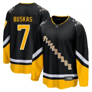 Rod Buskas Pittsburgh Penguins Fanatics Branded Premier Black 2021/22 Alternate Breakaway Player Jersey