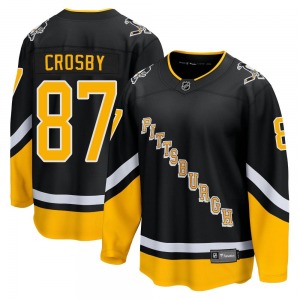 Sidney Crosby Pittsburgh Penguins Fanatics Branded Premier Black 2021/22 Alternate Breakaway Player Jersey