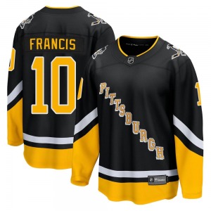 Ron Francis Pittsburgh Penguins Fanatics Branded Premier Black 2021/22 Alternate Breakaway Player Jersey