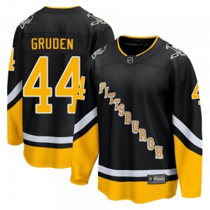 Jonathan Gruden Pittsburgh Penguins Fanatics Branded Premier Black 2021/22 Alternate Breakaway Player Jersey