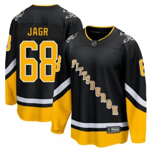 Jaromir Jagr Pittsburgh Penguins Fanatics Branded Premier Black 2021/22 Alternate Breakaway Player Jersey