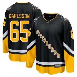 Erik Karlsson Pittsburgh Penguins Fanatics Branded Premier Black 2021/22 Alternate Breakaway Player Jersey