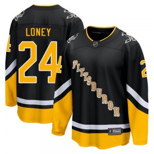 Troy Loney Pittsburgh Penguins Fanatics Branded Premier Black 2021/22 Alternate Breakaway Player Jersey
