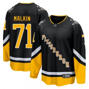 Evgeni Malkin Pittsburgh Penguins Fanatics Branded Premier Black 2021/22 Alternate Breakaway Player Jersey