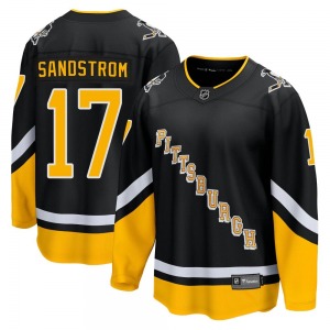 Tomas Sandstrom Pittsburgh Penguins Fanatics Branded Premier Black 2021/22 Alternate Breakaway Player Jersey