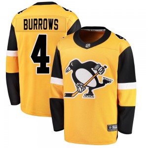 Youth Dave Burrows Pittsburgh Penguins Fanatics Branded Breakaway Gold Alternate Jersey
