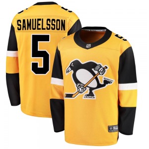 Youth Ulf Samuelsson Pittsburgh Penguins Fanatics Branded Breakaway Gold Alternate Jersey