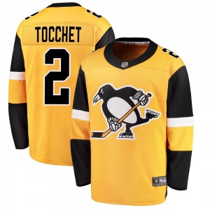 Youth Rick Tocchet Pittsburgh Penguins Fanatics Branded Breakaway Gold Alternate Jersey