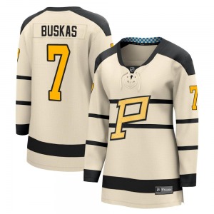 Women's Rod Buskas Pittsburgh Penguins Fanatics Branded Cream 2023 Winter Classic Jersey