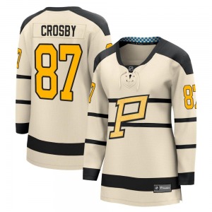 Women's Sidney Crosby Pittsburgh Penguins Fanatics Branded Cream 2023 Winter Classic Jersey