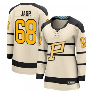 Women's Jaromir Jagr Pittsburgh Penguins Fanatics Branded Cream 2023 Winter Classic Jersey