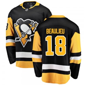 Youth Nathan Beaulieu Pittsburgh Penguins Fanatics Branded Breakaway Black Home Jersey