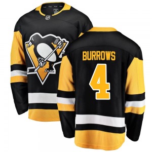 Youth Dave Burrows Pittsburgh Penguins Fanatics Branded Breakaway Black Home Jersey