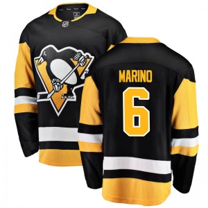 Youth John Marino Pittsburgh Penguins Fanatics Branded Breakaway Black Home Jersey