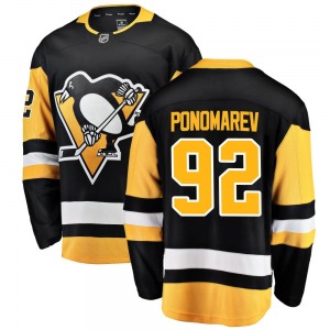Youth Vasily Ponomarev Pittsburgh Penguins Fanatics Branded Breakaway Black Home Jersey