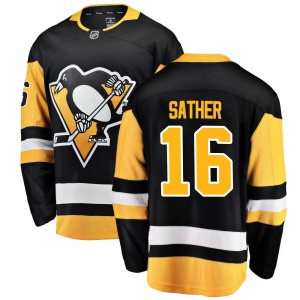 Youth Glen Sather Pittsburgh Penguins Fanatics Branded Breakaway Black Home Jersey