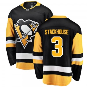 Youth Ron Stackhouse Pittsburgh Penguins Fanatics Branded Breakaway Black Home Jersey