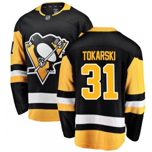 Youth Dustin Tokarski Pittsburgh Penguins Fanatics Branded Breakaway Black Home Jersey