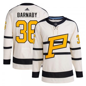 Youth Matthew Barnaby Pittsburgh Penguins Adidas Authentic Cream 2023 Winter Classic Jersey