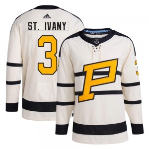 Youth Jack St. Ivany Pittsburgh Penguins Adidas Authentic Cream 2023 Winter Classic Jersey
