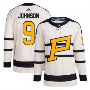 Youth Mark Johnson Pittsburgh Penguins Adidas Authentic Cream 2023 Winter Classic Jersey