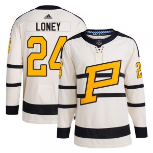Youth Troy Loney Pittsburgh Penguins Adidas Authentic Cream 2023 Winter Classic Jersey