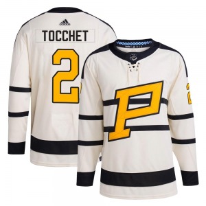 Youth Rick Tocchet Pittsburgh Penguins Adidas Authentic Cream 2023 Winter Classic Jersey