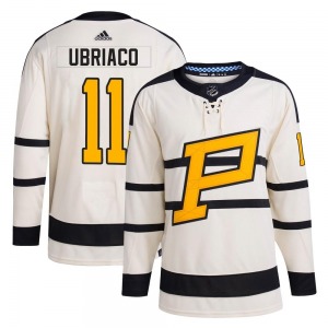 Youth Gene Ubriaco Pittsburgh Penguins Adidas Authentic Cream 2023 Winter Classic Jersey