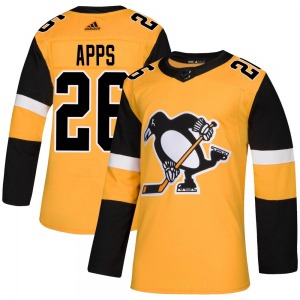 Youth Syl Apps Pittsburgh Penguins Adidas Authentic Gold Alternate Jersey