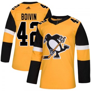 Youth Leo Boivin Pittsburgh Penguins Adidas Authentic Gold Alternate Jersey