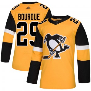 Youth Phil Bourque Pittsburgh Penguins Adidas Authentic Gold Alternate Jersey