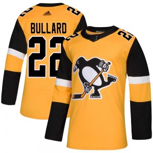 Youth Mike Bullard Pittsburgh Penguins Adidas Authentic Gold Alternate Jersey