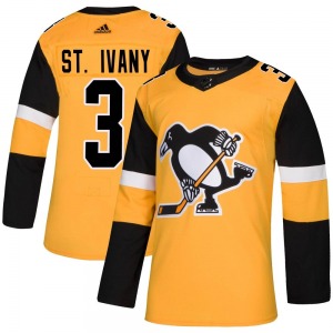 Youth Jack St. Ivany Pittsburgh Penguins Adidas Authentic Gold Alternate Jersey