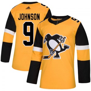 Youth Mark Johnson Pittsburgh Penguins Adidas Authentic Gold Alternate Jersey