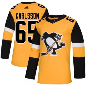 Youth Erik Karlsson Pittsburgh Penguins Adidas Authentic Gold Alternate Jersey