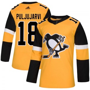 Youth Jesse Puljujarvi Pittsburgh Penguins Adidas Authentic Gold Alternate Jersey