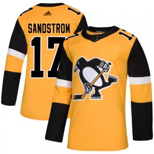 Youth Tomas Sandstrom Pittsburgh Penguins Adidas Authentic Gold Alternate Jersey