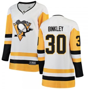 Women's Les Binkley Pittsburgh Penguins Fanatics Branded Breakaway White Away Jersey