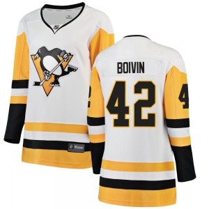 Women's Leo Boivin Pittsburgh Penguins Fanatics Branded Breakaway White Away Jersey