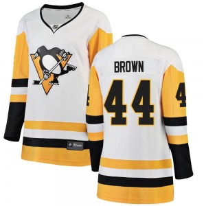 Women's Rob Brown Pittsburgh Penguins Fanatics Branded Breakaway White Away Jersey